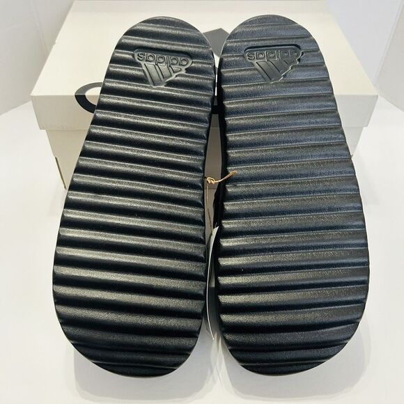 Adidas Adilette Women's Platform Slides Sandals Sz 8 Core Black Casual Beach - Picture 4 of 5
